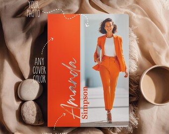 Writing Photo Book Custom Professional Diary For Office Desk Journal, A5, Orange