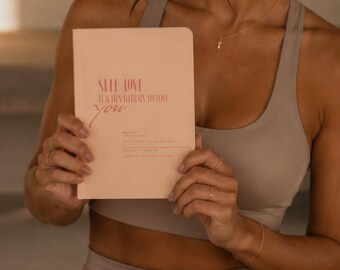 Softcover Self Love Journal, 2026 Calendar, Goal planner, Mood Tracker, Peach