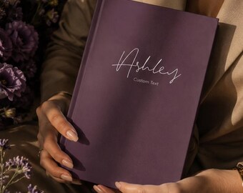 Personalized A5 Writing Journal: Matte Hardcover, 150 Lined Pages, Purple