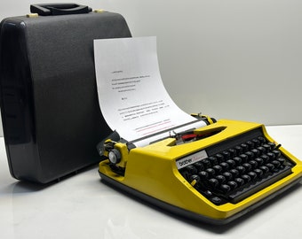 Selten ! Brother Deluxe 800 Schreibmaschine - Vintage 1955 Edition in Gelb Schreibmaschine - Antike Schreibmaschine - Manuel Typewriter - Schreibmaschine