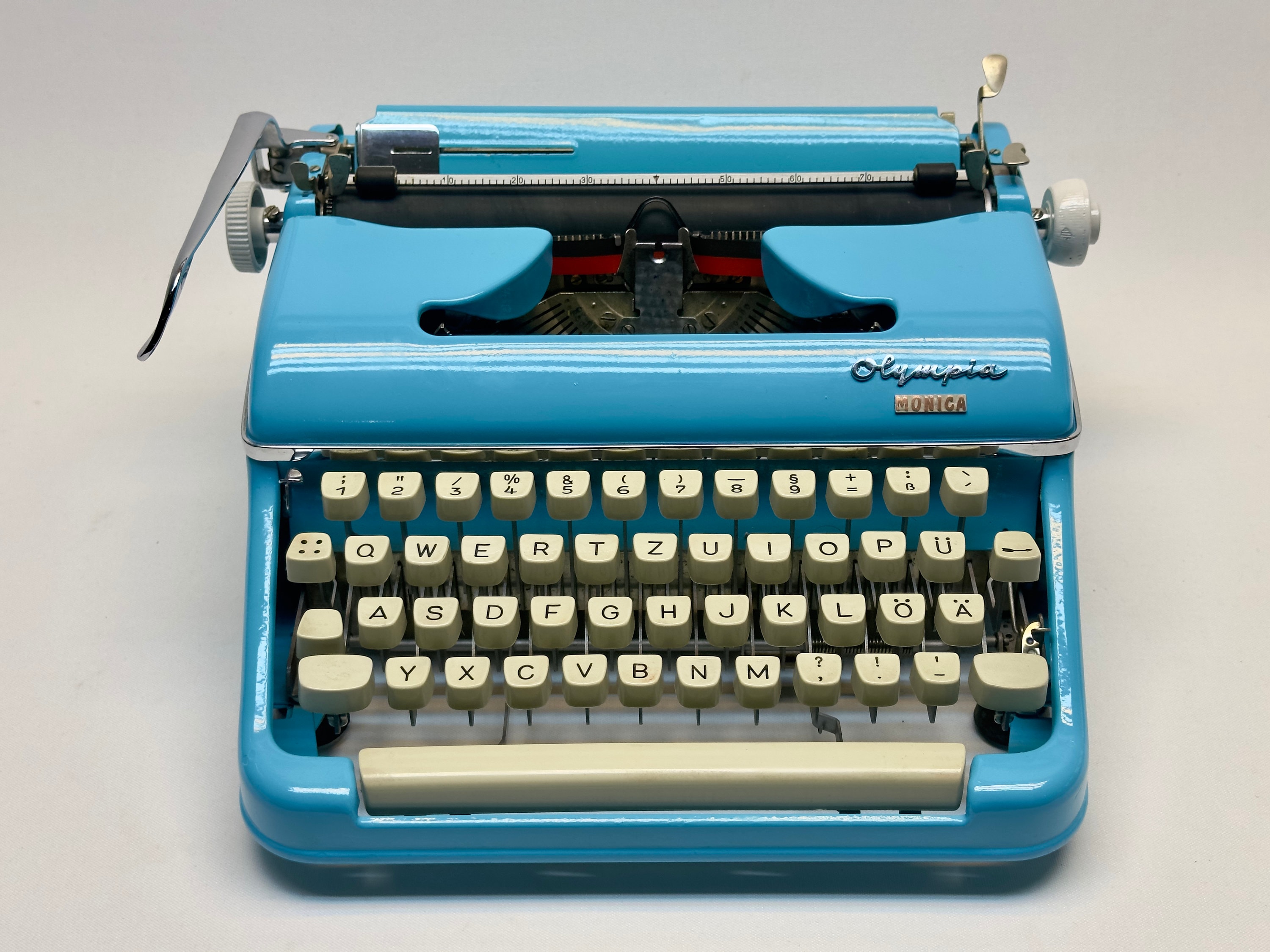 Blue Olympia Monica Typewriter: 1960s Vintage Model - Etsy