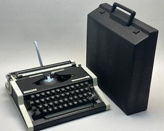 Rare! - Olympia Traveller Typewriter - Vintage 1955 Model in Sleek Black - Antique Typewriter - The Best Model - Working Type writer