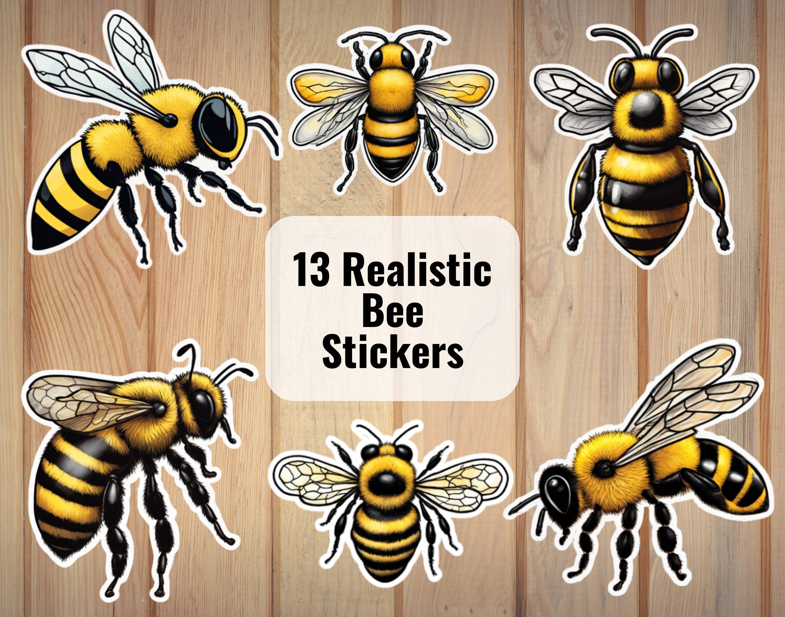 Realistic Fuzzy Honey Bee Self-Inking Rubber Stamp for Stamping Crafting  Planners