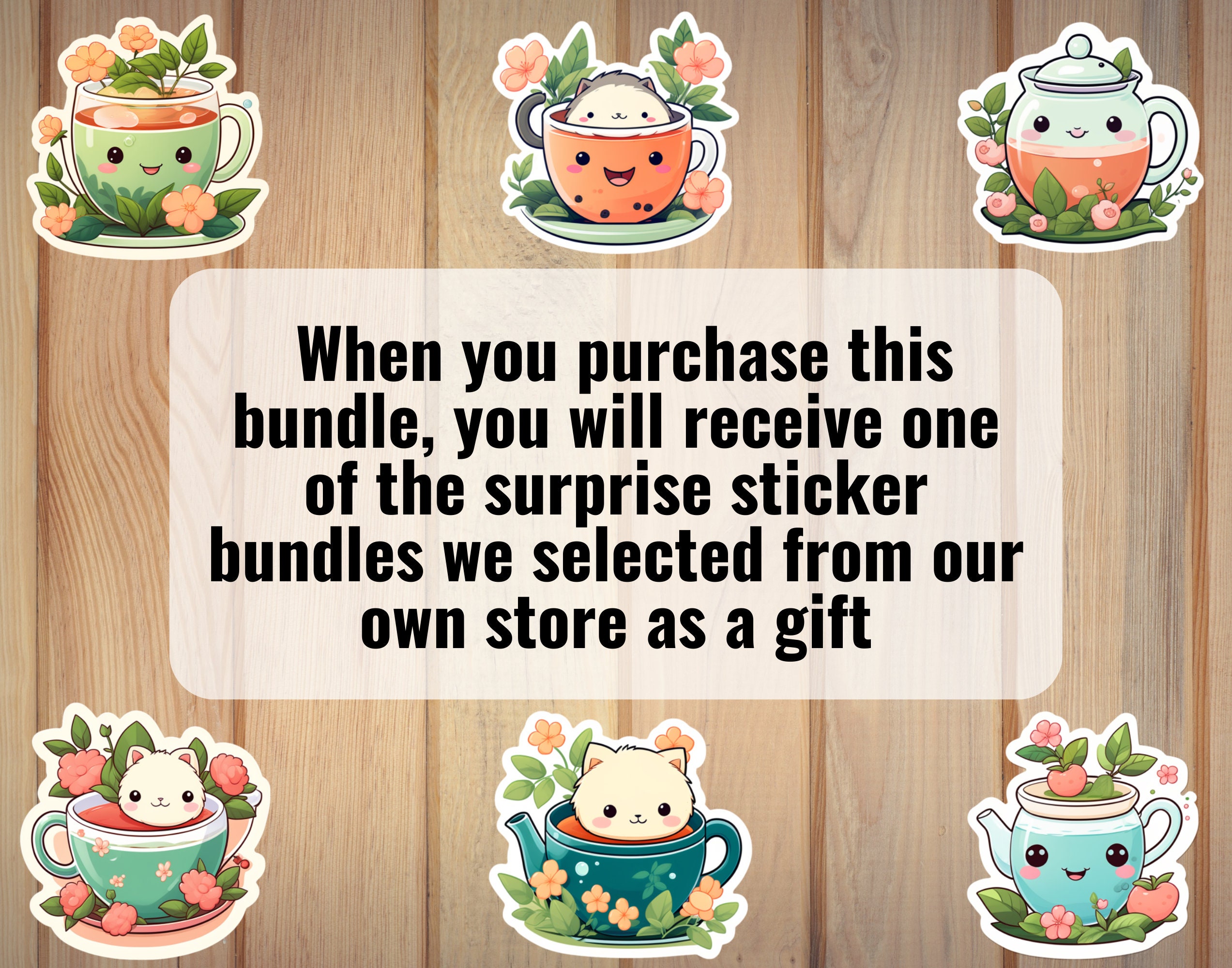 20 Cute Tea Stickers, Downloadable Digital Sticker Sheets, PNG Stickers ...