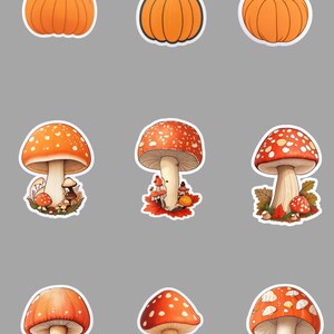 72 Autumn-themed Downloadable Digital Stickers, Season Sheets, PNG ...