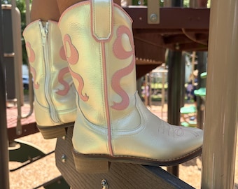 Klaar om te verzenden cowboymeisjeslaarzen voor peuters en jongeren, western, rodeo, verjaardag