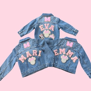 Magic park Disney jacket with pearls , patches are sewn on