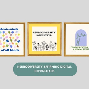 Paquete de impresión digital Neurodiversity 3, decoración del aula SPED, terapia SLP/OT