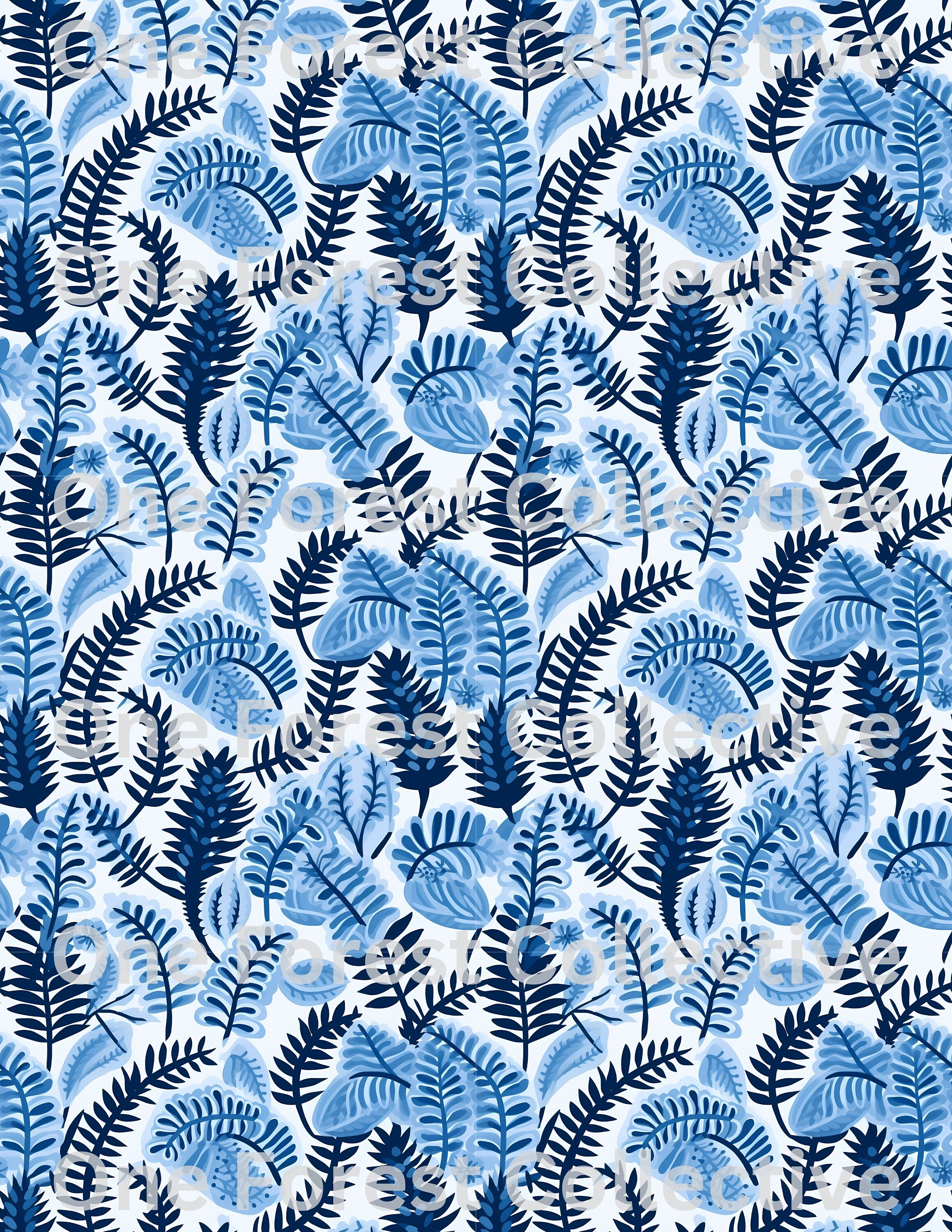 16 Kawaii Fern Printable Paper Patterns Digital Paper Images Scrapbook ...