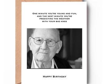 Funny Birthday Card: Predicting Weather with Bad Knee