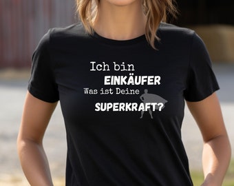 Einkäufer T-Shirt Einkaufsprofi Geschenk Erwerb Kleidung Shopping Shirt lustiger Spruch für Papa Vatertag Geschenk