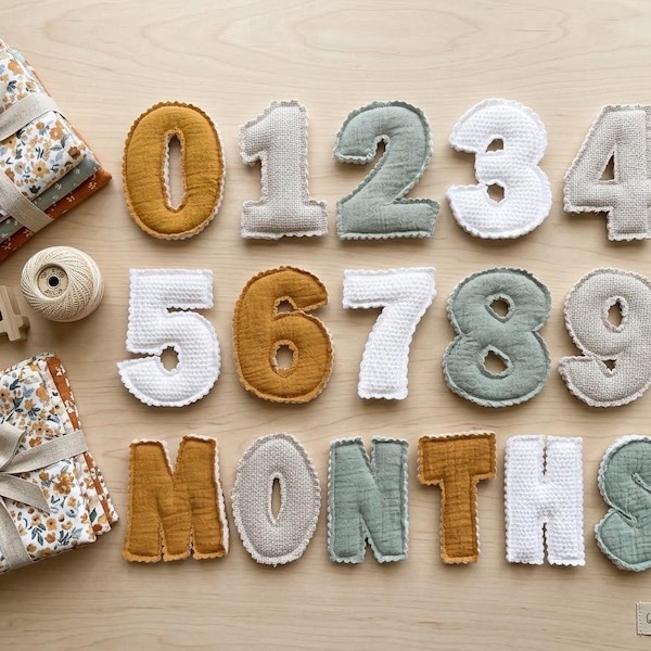 12-Month Milestone Quilted Number Set