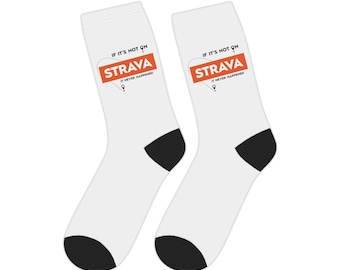 Socks If its not on strava it didn't happen,Running Socks Gift for Marathon,Valentines gift for runner running gift,London Marathon,mtb,bike