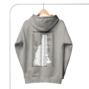Sudadera con capucha con logotipo pequeño de 4000 pies de New Hampshire Hiking, sudadera unisex NH 48, jersey de senderismo White Mountains, camiseta de trekking National Forest