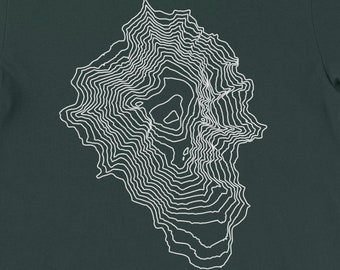 Mount Adams Washington Topographic Map Tee