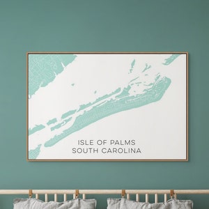 Isle of Palms South Carolina Custom Map Poster or Canvas