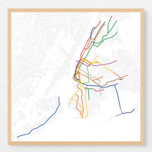New York City Subway Map Poster or Canvas