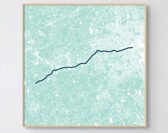 Boston Marathon Personalized Map Poster or Canvas
