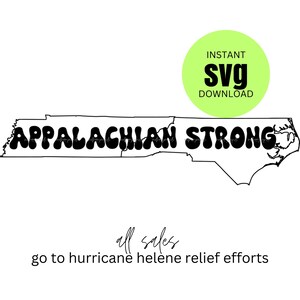 Appalachian sterke orkaan Helene Relief SVG digitale download