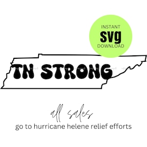 Descarga digital SVG de ayuda para el huracán Helene en Tennessee