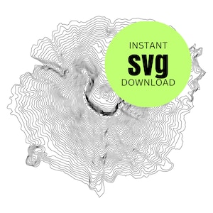 Mount Saint Helens Washington topografische kaart SVG-vectorbestand