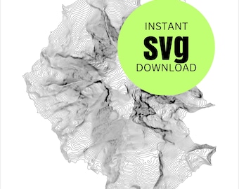 Mapa topograficzna Mount Adams Washington SVG Plik wektorowy