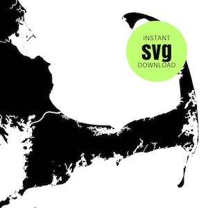 Cape Cod Massachusetts Karte SVG Vektordatei
