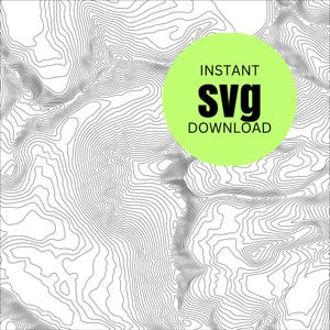 カリフォルニア州ホイットニー山地形図 SVG ベクターファイル