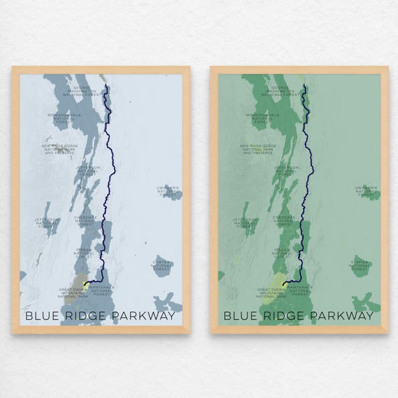 Blue Ridge Parkway Map Printable Detailed Guidemap To The Blue Ridge