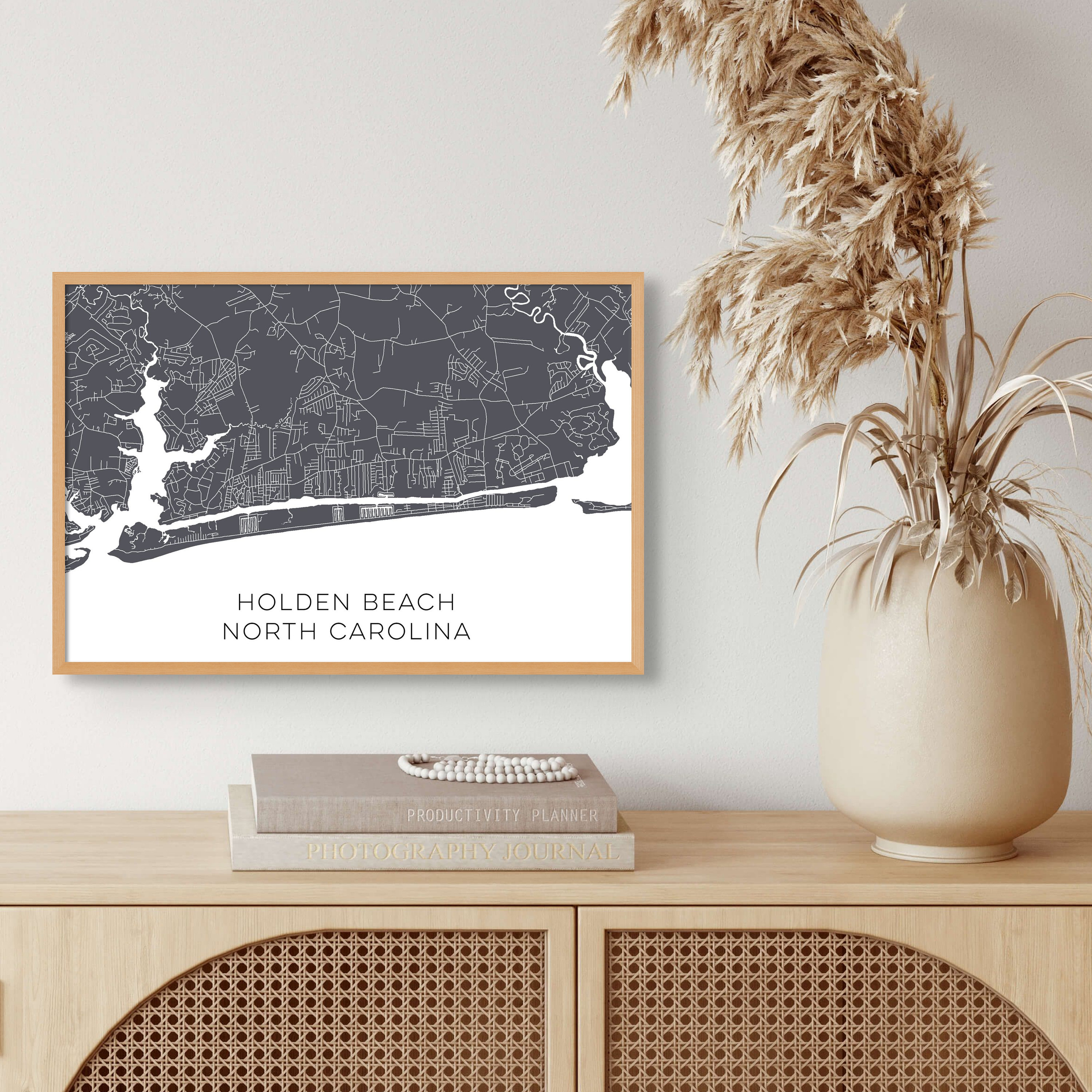 Holden Beach North Carolina Custom Map Holden Beach NC Map - Etsy