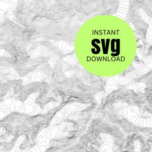 SVG-vectorbestand met topografische kaart Denali Alaska