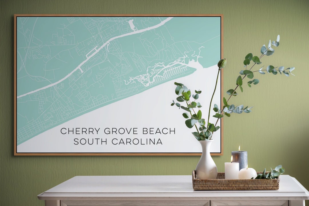 Cherry Grove South Carolina Custom Map Cherry Grove SC Map Etsy