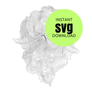 オレゴン州ジェファーソン山の地形図 SVG ベクターファイル
