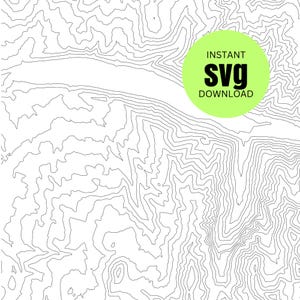 SVG-vectorbestand met topografische kaart Telluride Colorado