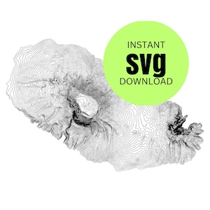 Mount Kilimanjaro Tanzania topografische kaart SVG-vectorbestand