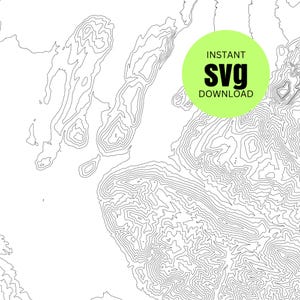 Mapa topográfico de Jackson Hole, Wyoming, arquivo vetorial SVG