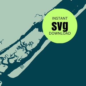 Topsail Strand North Carolina Karte SVG-Datei