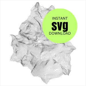 グレイシャーピークワシントン地形図SVGベクターファイル
