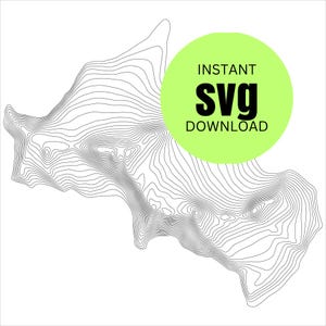 Fichier vectoriel SVG de carte topographique du mont Olympe Washington