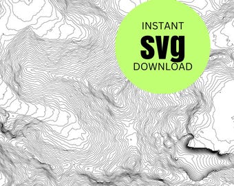 Topographic Map of Mount Everest Contour Line Map Multi-layer SVG File ...