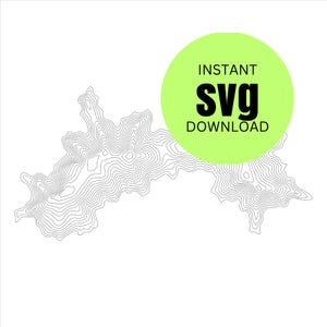 ローンハイランド ノースカロライナ州 テネシー州 地形図 SVG ベクターファイル