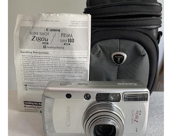Vintage Canon Sure Shot Z180u Date 35mm Film Camera Tested Powers On Manual