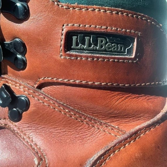 L.L.Bean Gore-Tex Waterproof Leather Hiking Boots Men's 8.5 Brown Knife Edge View 4
