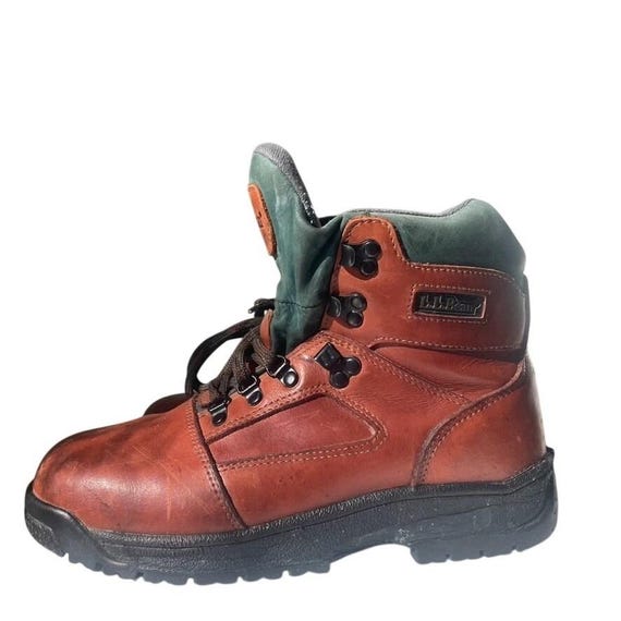 L.L.Bean Gore-Tex Waterproof Leather Hiking Boots Men's 8.5 Brown Knife Edge
