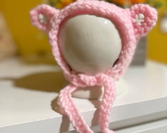 Gorro de bebé tejido a mano a ganchillo, acrílico suave, gorro de bebé calentito