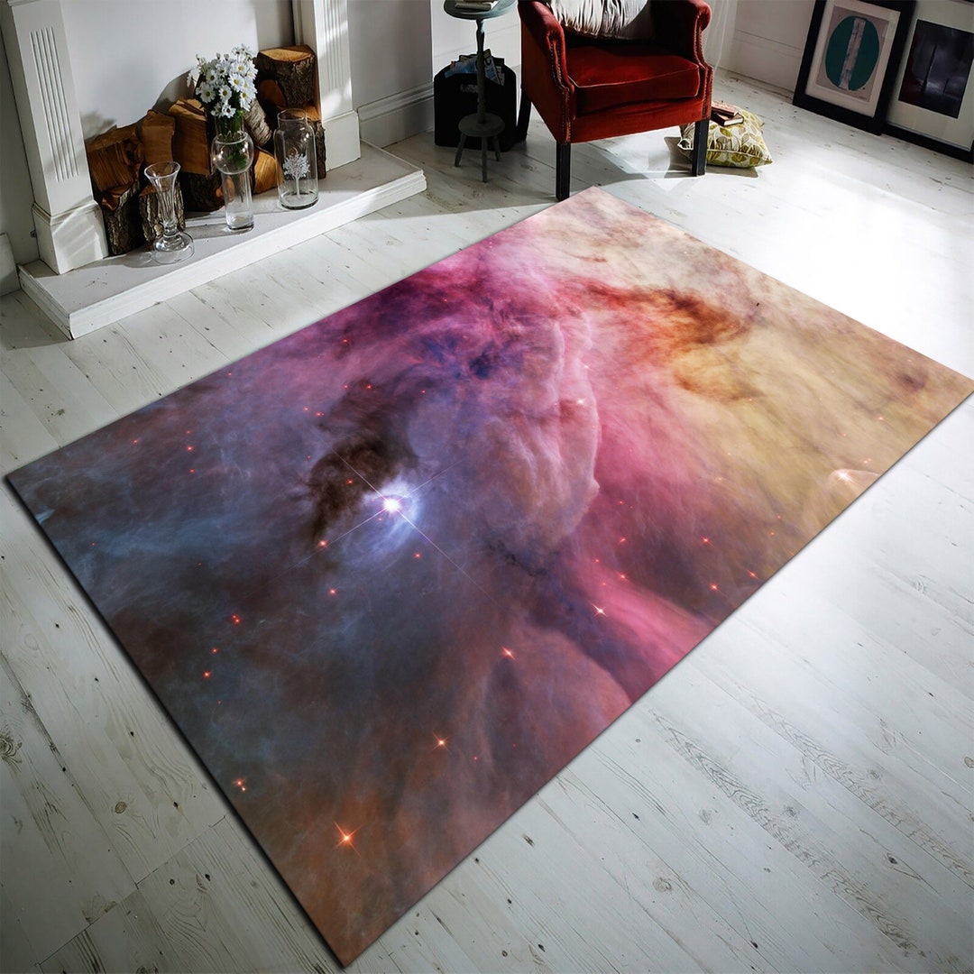 Milky Way Galaxy Rug, Machine Washable, Cotton Blend - Etsy Israel