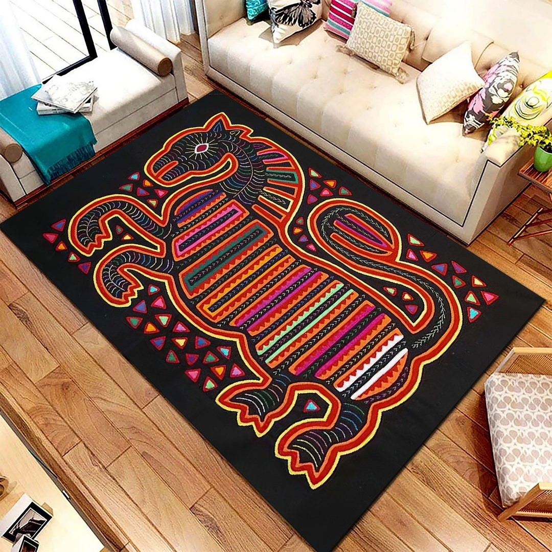 Rainbow Horse Pattern Rug, Colorful Animal Carpet, Non Slip Rug - Etsy