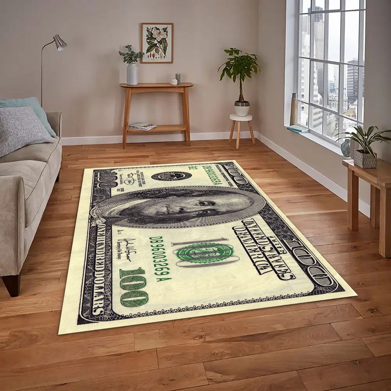 100 Dollar Bill Rug, Money Print, Anti-slip Runner - Etsy