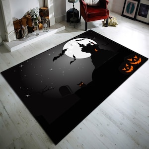 Halloween Rug,Pumpkin Rug,Horror Area Rug,Abstract Rug,Floor Mat Rug,Home Decor Rug,Apartment Decor Rug,Indoor Rug,Floor Rug, Rugs,Ghost Rug