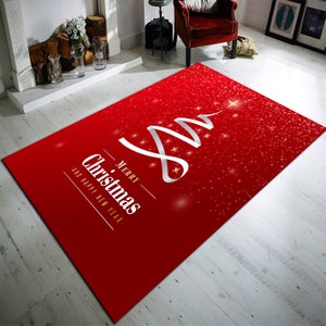 Merry Christmas Rug, Christmas Decor, New Year Gift Rug, Noel Gift Rug, Chrismast Rug, Living Room Rug, Christmas Gift Rug, Door Mat Rug